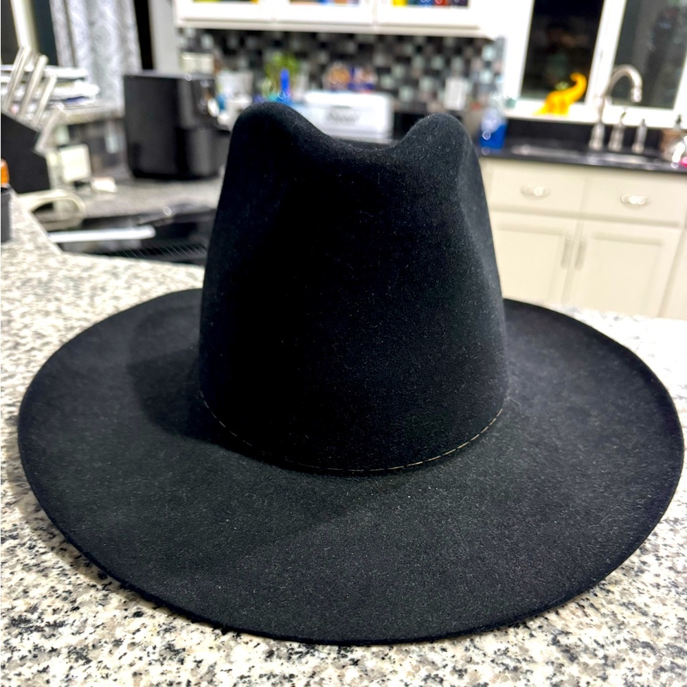 Stetson Black Cowboy hat size 6 7/8 Vintage Berry farm 4X beaver